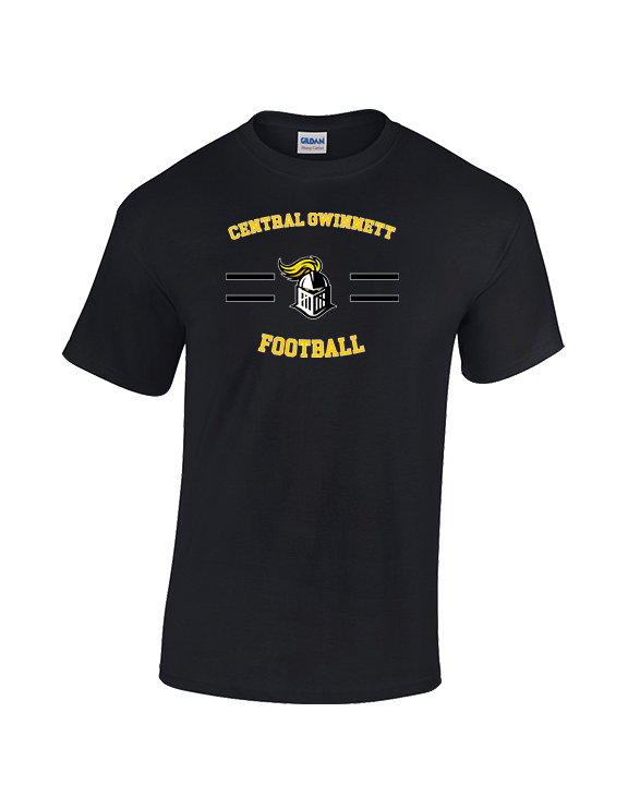Central Gwinnett HS Football Curve - Cotton T-Shirt