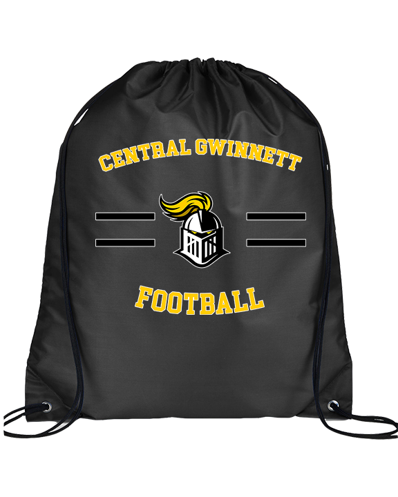Central Gwinnett HS Football Curve - Drawstring Bag