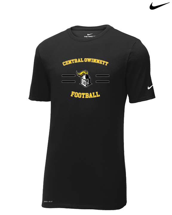 Central Gwinnett HS Football Curve - Mens Nike Cotton Poly Tee