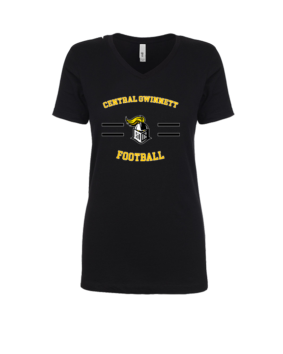 Central Gwinnett HS Football Curve - Womens V-Neck