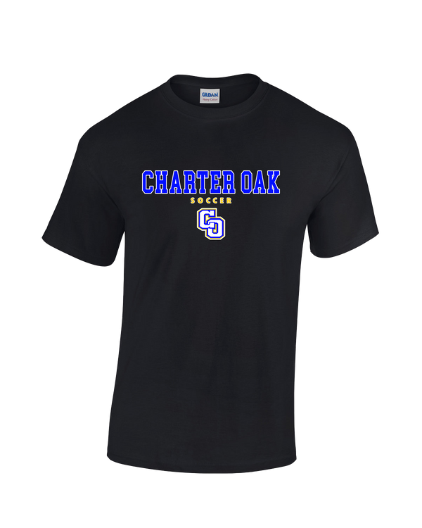 Charter Oak HS Girls Soccer Block - Cotton T-Shirt
