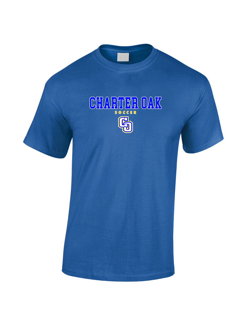 Charter Oak HS Girls Soccer Block - Cotton T-Shirt