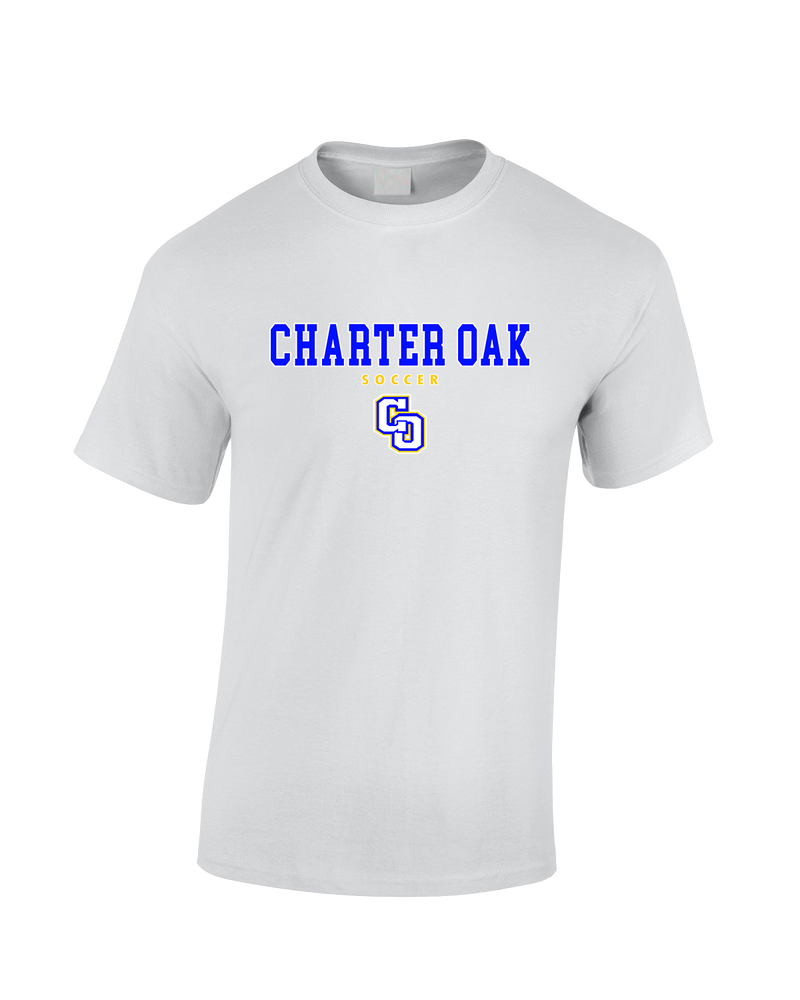 Charter Oak HS Girls Soccer Block - Cotton T-Shirt
