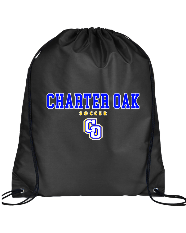 Charter Oak HS Girls Soccer Block - Drawstring Bag