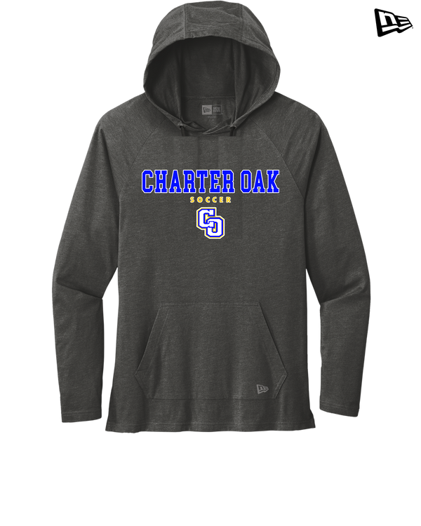 Charter Oak HS Girls Soccer Block - New Era Tri Blend Hoodie