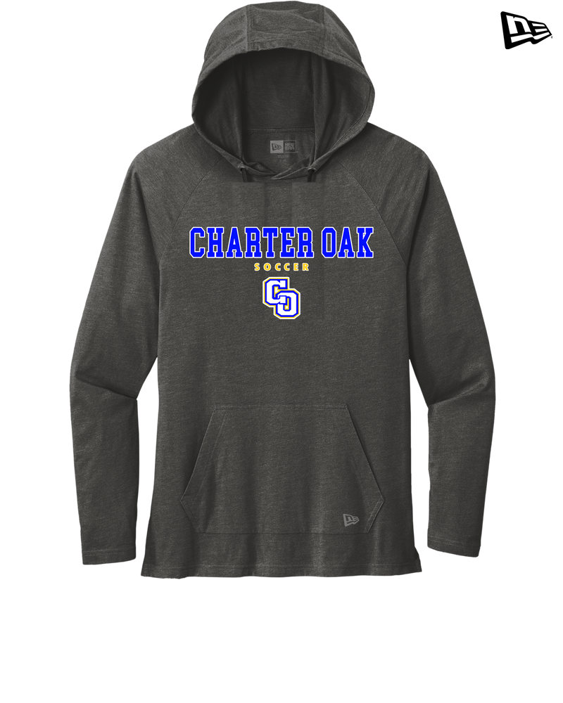 Charter Oak HS Girls Soccer Block - New Era Tri Blend Hoodie