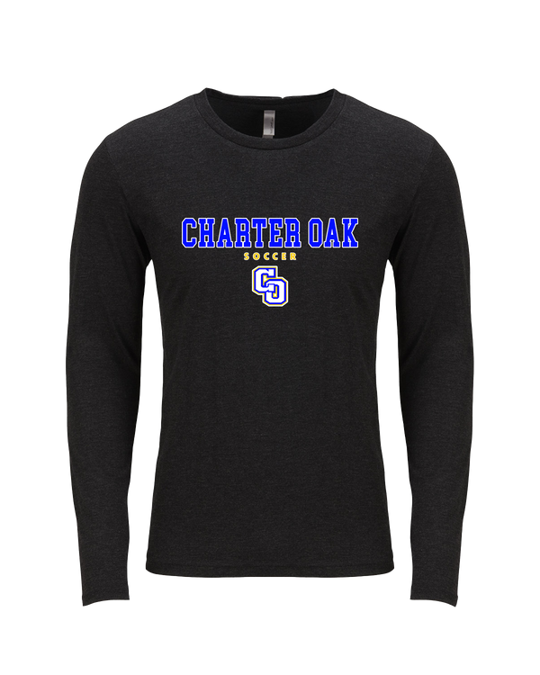 Charter Oak HS Girls Soccer Block - Tri Blend Long Sleeve
