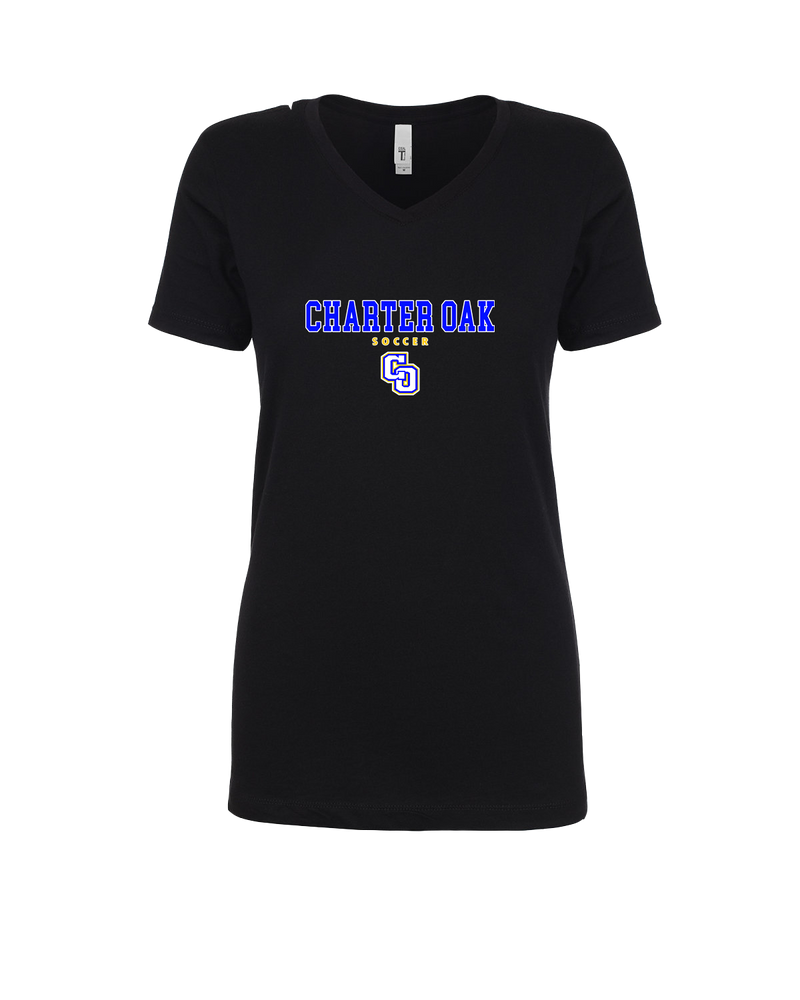 Charter Oak HS Girls Soccer Block - Womens V-Neck