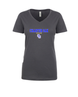 Charter Oak HS Girls Soccer Block - Womens V-Neck