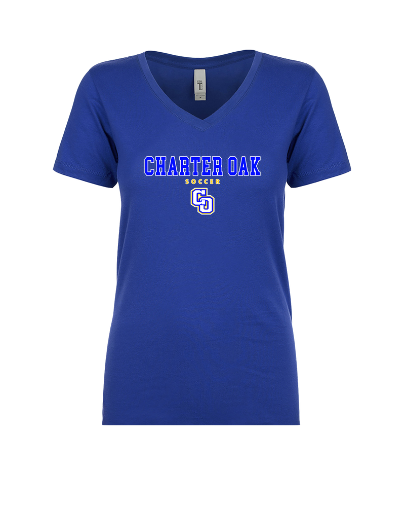 Charter Oak HS Girls Soccer Block - Womens V-Neck