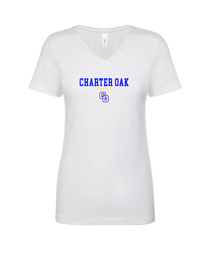 Charter Oak HS Girls Soccer Block - Womens V-Neck