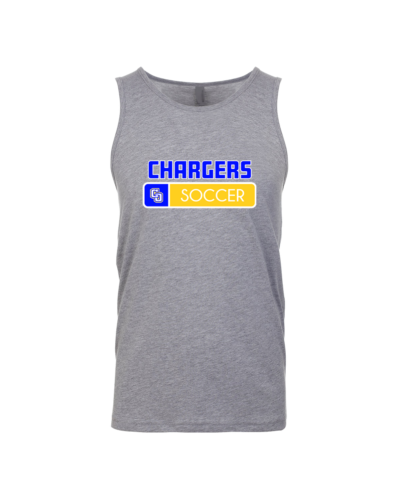 Charter Oak HS Girls Soccer Pennant - Mens Tank Top