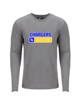 Charter Oak HS Girls Soccer Pennant - Tri Blend Long Sleeve