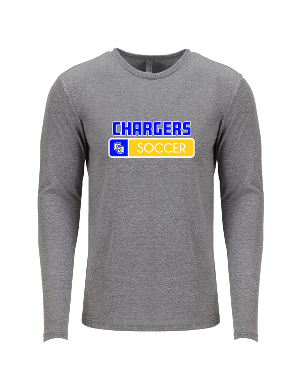 Charter Oak HS Girls Soccer Pennant - Tri Blend Long Sleeve