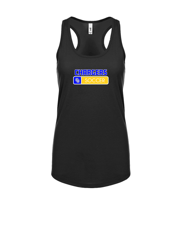 Charter Oak HS Girls Soccer Pennant - Womens Tank Top
