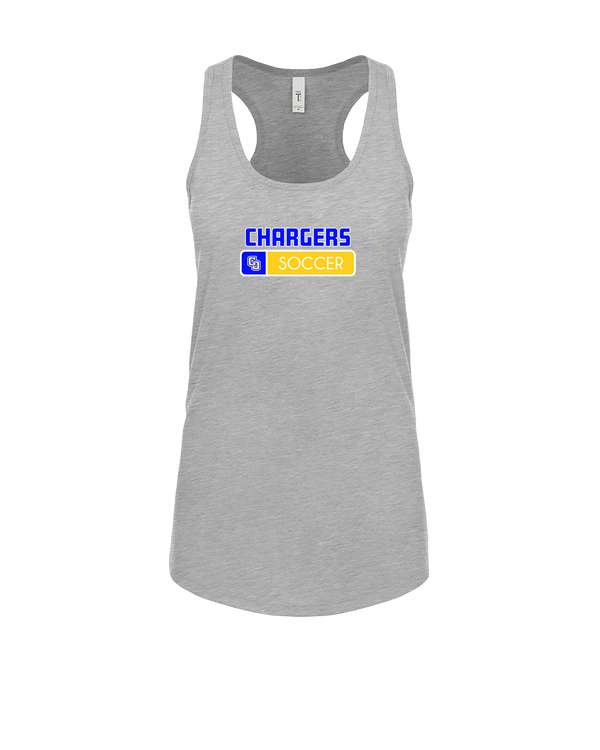 Charter Oak HS Girls Soccer Pennant - Womens Tank Top