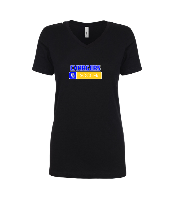 Charter Oak HS Girls Soccer Pennant - Womens V-Neck