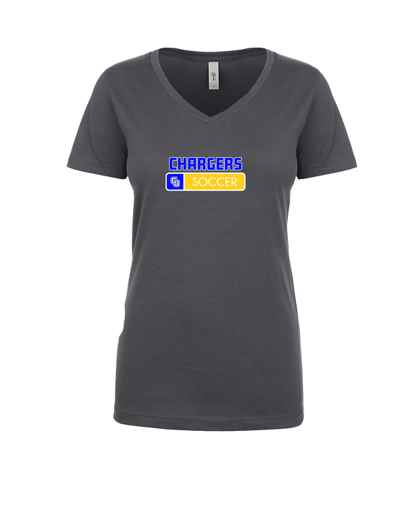 Charter Oak HS Girls Soccer Pennant - Womens V-Neck