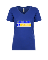 Charter Oak HS Girls Soccer Pennant - Womens V-Neck