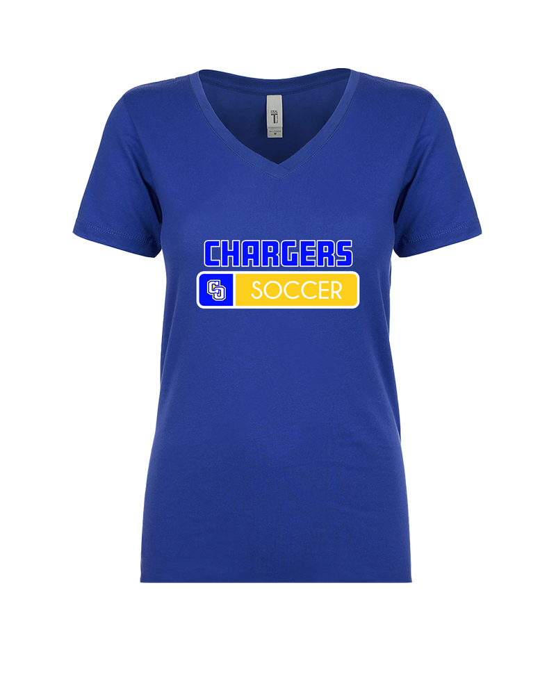 Charter Oak HS Girls Soccer Pennant - Womens V-Neck