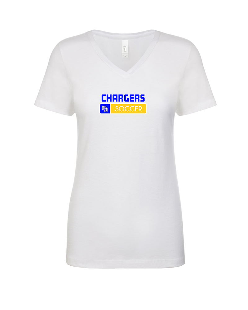 Charter Oak HS Girls Soccer Pennant - Womens V-Neck