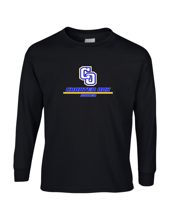 Charter Oak HS Girls Soccer Split - Mens Basic Cotton Long Sleeve