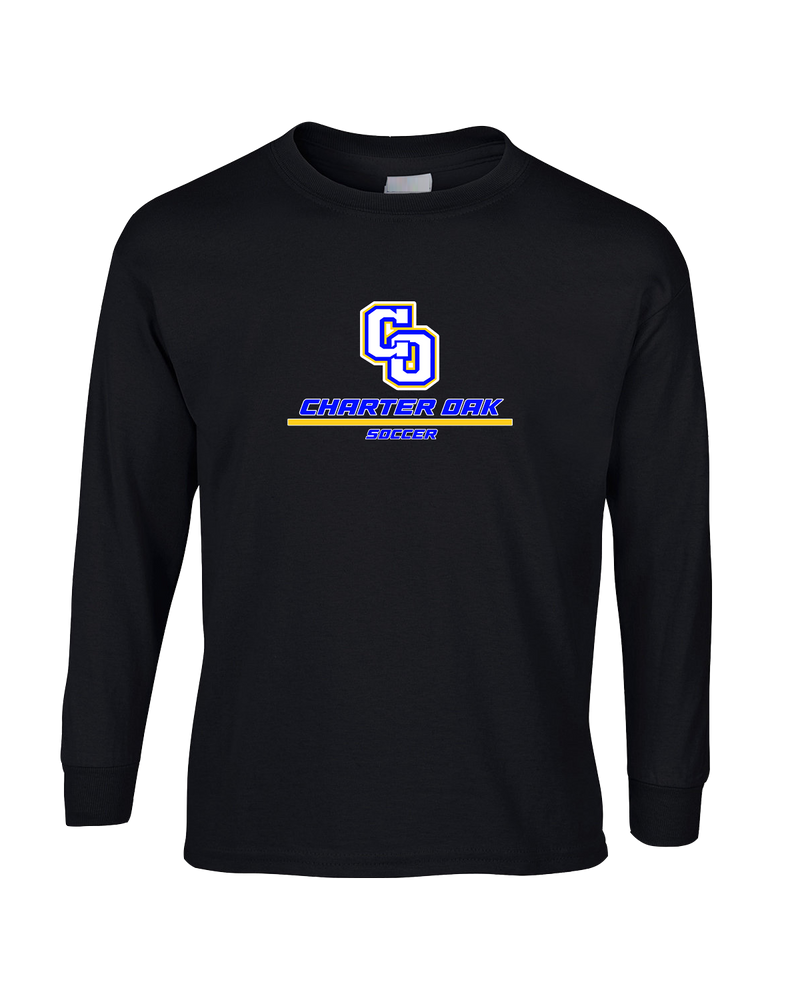 Charter Oak HS Girls Soccer Split - Mens Basic Cotton Long Sleeve