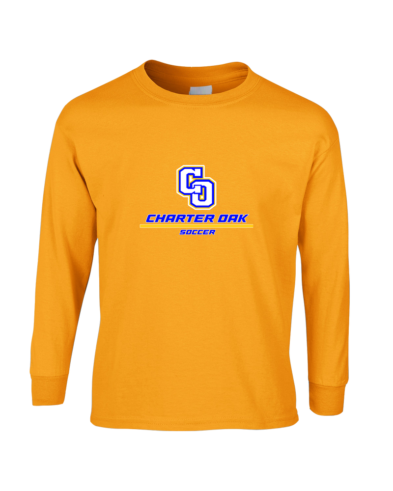 Charter Oak HS Girls Soccer Split - Mens Basic Cotton Long Sleeve