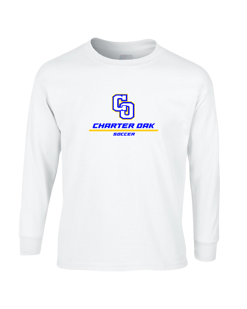 Charter Oak HS Girls Soccer Split - Mens Basic Cotton Long Sleeve