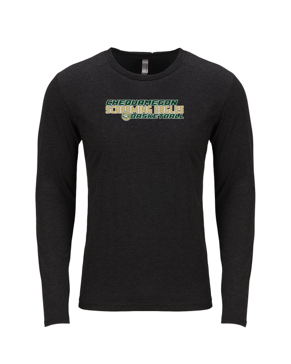 Chequamegon HS Boys Basketball Bold - Tri-Blend Long Sleeve