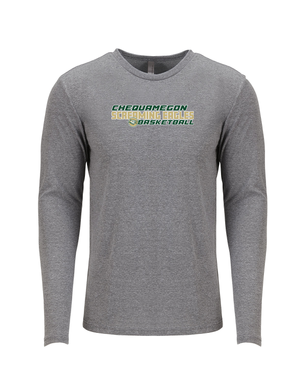 Chequamegon HS Boys Basketball Bold - Tri-Blend Long Sleeve