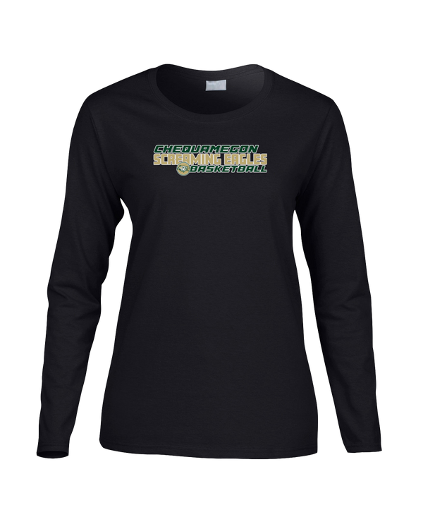 Chequamegon HS Boys Basketball Bold - Women's Cotton Long Sleeve
