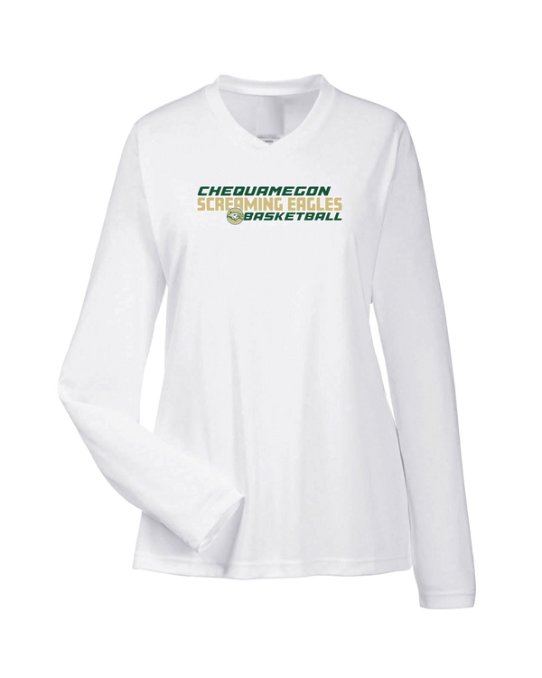 Chequamegon HS Boys Basketball Bold - Women's Performance Longsleeve Shirt