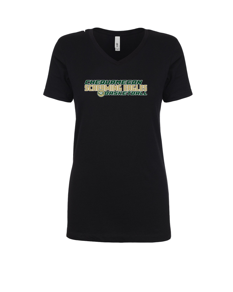 Chequamegon HS Boys Basketball Bold - Women’s V-Neck