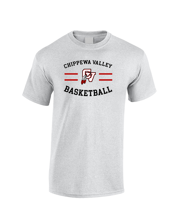 Chippewa Valley HS Boys Basketball Curve - Cotton T-Shirt