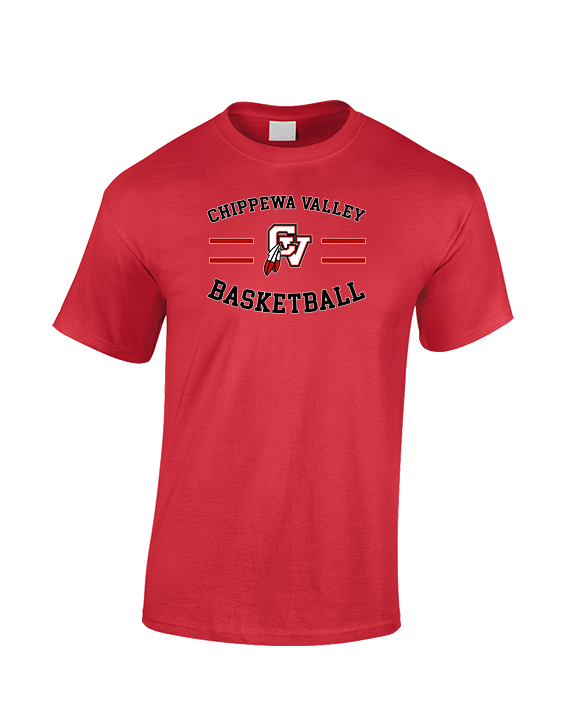 Chippewa Valley HS Boys Basketball Curve - Cotton T-Shirt
