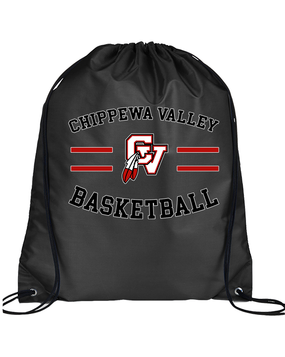Chippewa Valley HS Boys Basketball Curve - Drawstring Bag