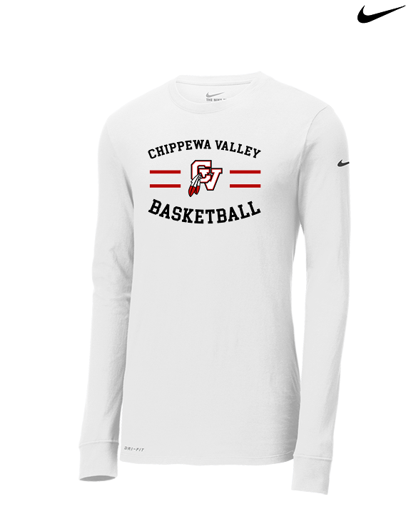 Chippewa Valley HS Boys Basketball Curve - Mens Nike Longsleeve
