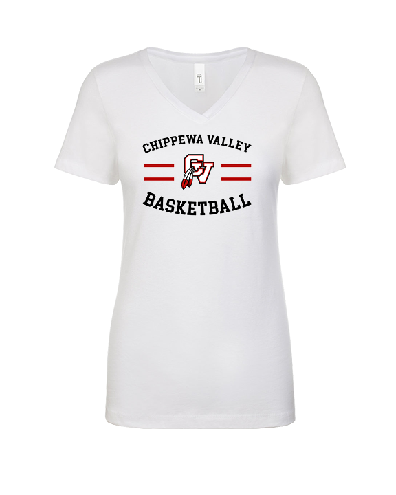 Chippewa Valley HS Boys Basketball Curve - Womens V-Neck