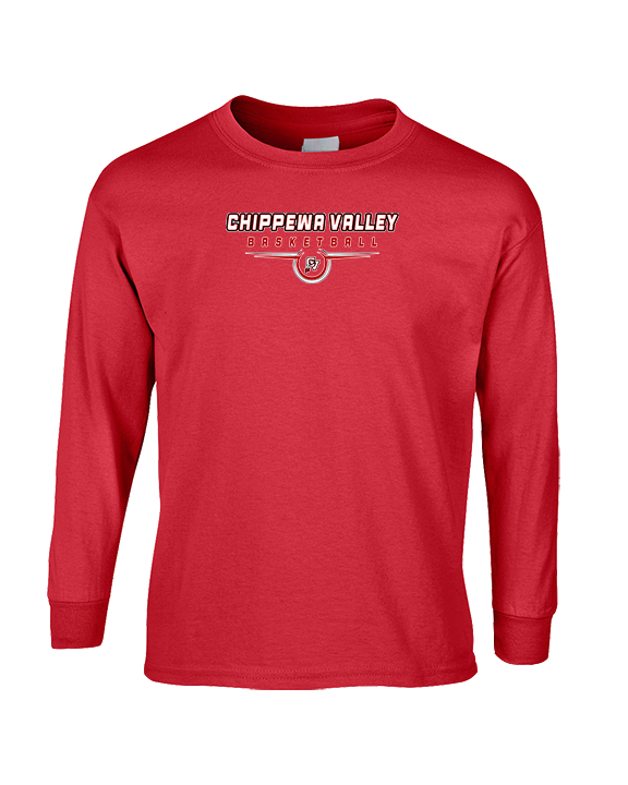 Chippewa Valley HS Boys Basketball Design - Cotton Longsleeve