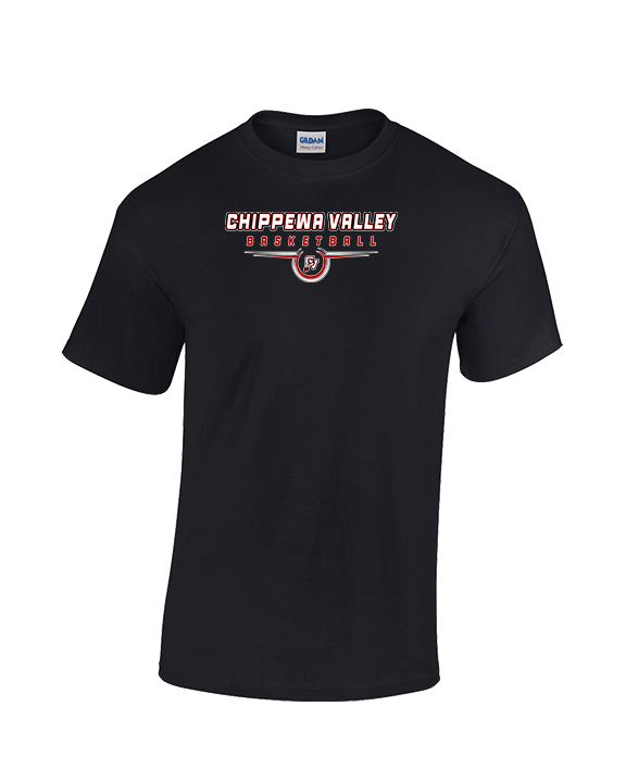 Chippewa Valley HS Boys Basketball Design - Cotton T-Shirt