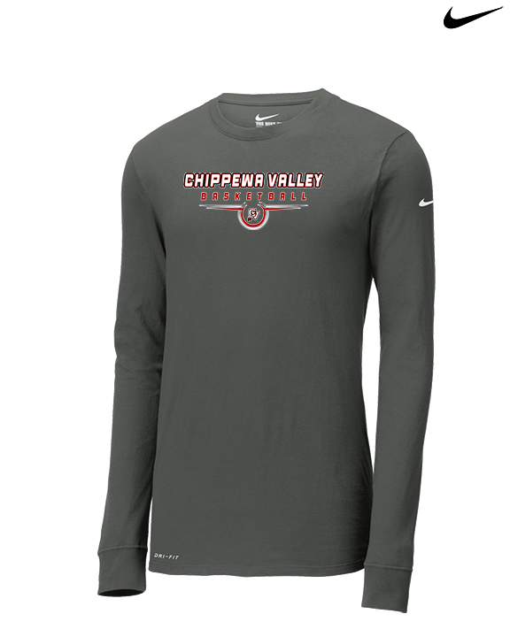 Chippewa Valley HS Boys Basketball Design - Mens Nike Longsleeve
