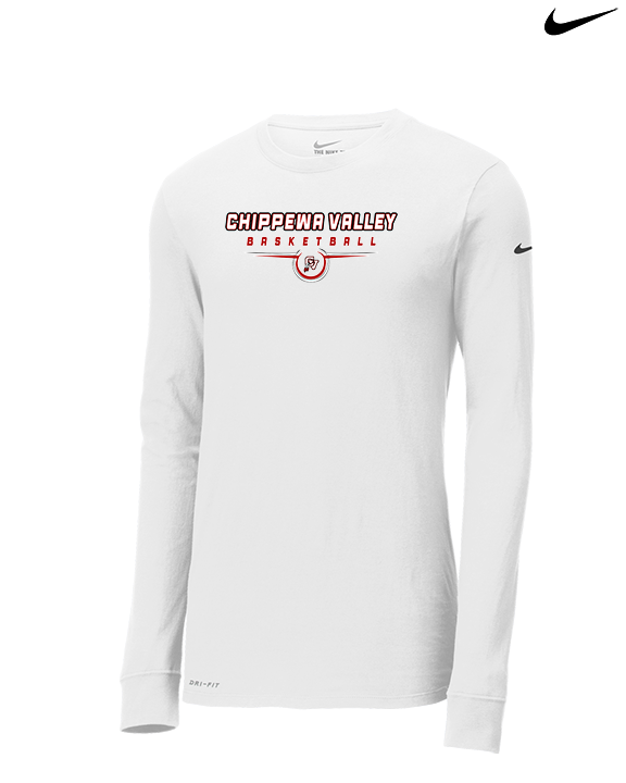 Chippewa Valley HS Boys Basketball Design - Mens Nike Longsleeve