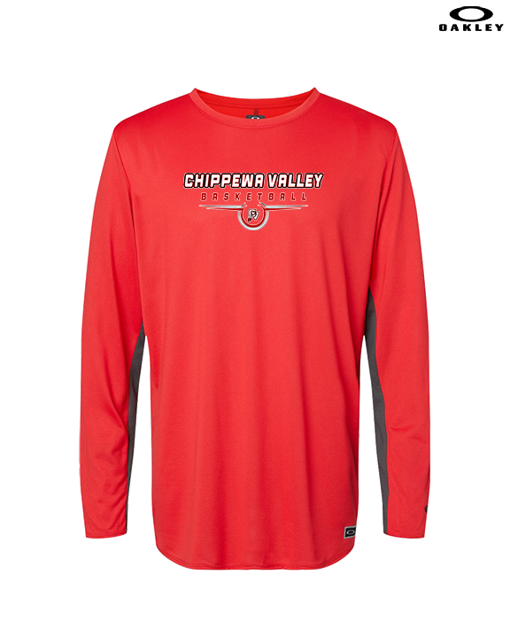 Chippewa Valley HS Boys Basketball Design - Mens Oakley Longsleeve