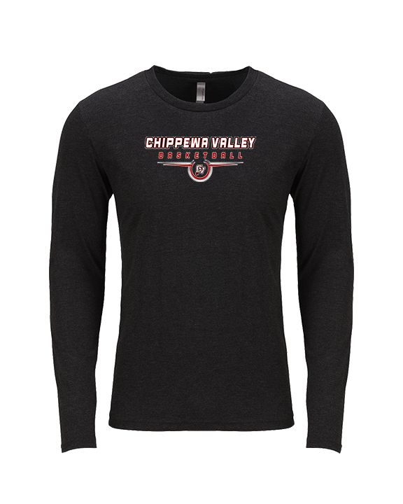 Chippewa Valley HS Boys Basketball Design - Tri-Blend Long Sleeve