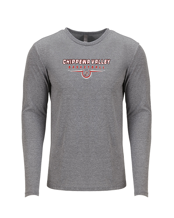 Chippewa Valley HS Boys Basketball Design - Tri-Blend Long Sleeve