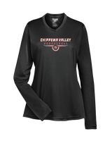 Chippewa Valley HS Boys Basketball Design - Womens Performance Longsleeve