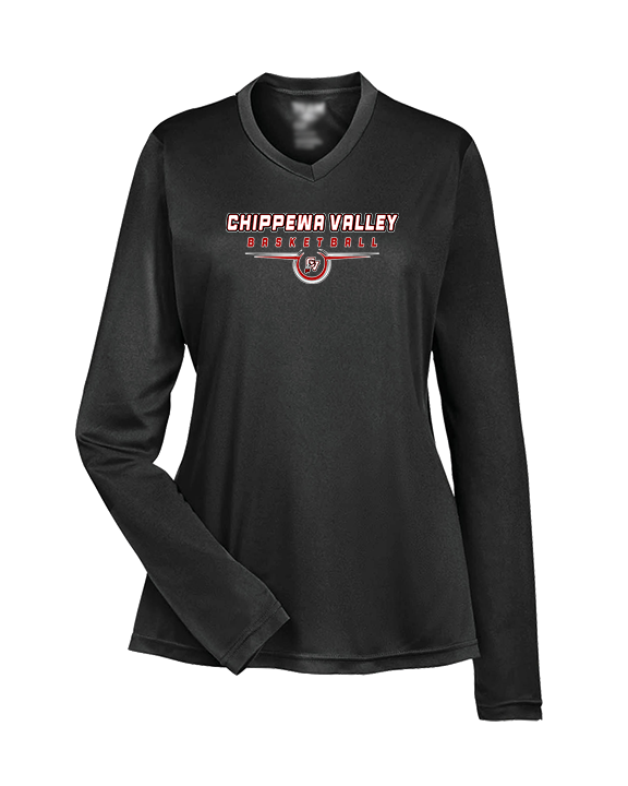 Chippewa Valley HS Boys Basketball Design - Womens Performance Longsleeve