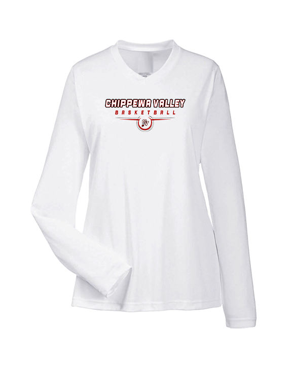 Chippewa Valley HS Boys Basketball Design - Womens Performance Longsleeve