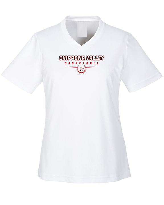 Chippewa Valley HS Boys Basketball Design - Womens Performance Shirt
